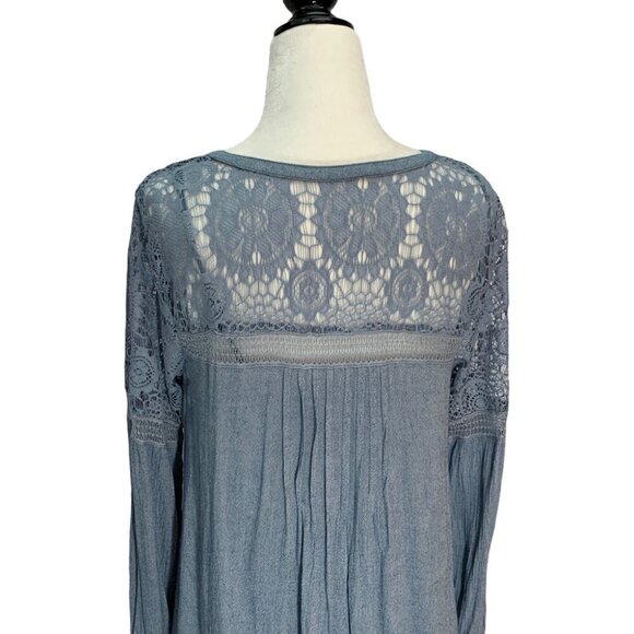 ABERCROMBIE & Fitch Chambray Blue Midi Dress Lined S - Picture 4 of 13